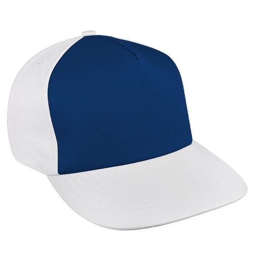 Navy-White Brushed Snapback Skate Hat