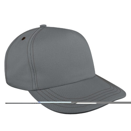 Light Gray-Black Brushed Leather Skate Hat