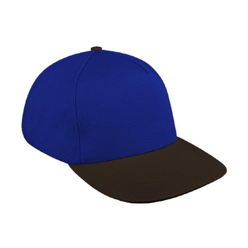 Royal Blue-Black Brushed Snapback Skate Hat Royal Blue-Black Brushed Snapback Skate Hat