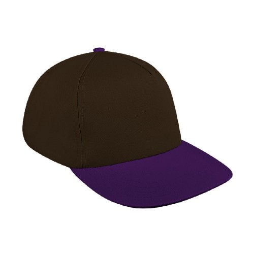 Black-Purple Brushed Snapback Skate Hat