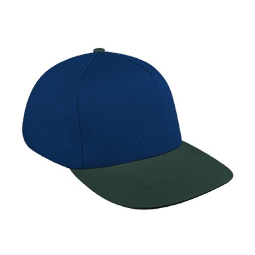 Navy-Hunter Green Brushed Snapback Skate Hat Navy-Hunter Green Brushed Snapback Skate Hat