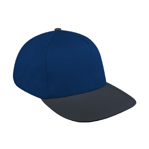 Navy-Dark Gray Brushed Self Strap Skate Hat Navy-Dark Gray Brushed Self Strap Skate Hat