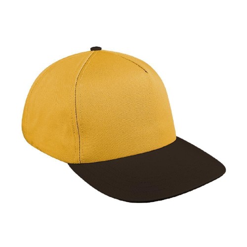 Athletic Gold-Black Brushed Snapback Skate Hat