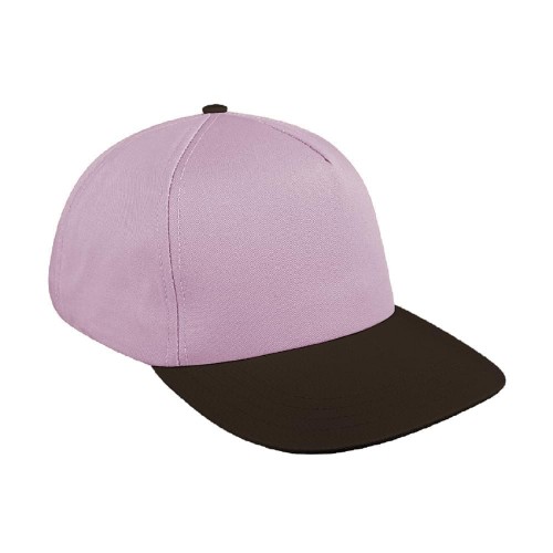 Pink-Black Brushed Self Strap Skate Hat Pink-Black Brushed Self Strap Skate Hat