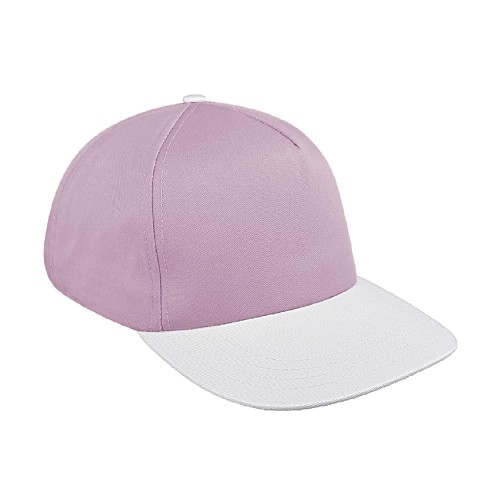 Pink-White Brushed Snapback Skate Hat Pink-White Brushed Snapback Skate Hat