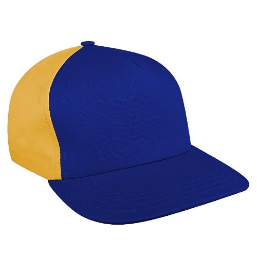Royal Blue-Athletic Gold Brushed Leather Skate Hat
