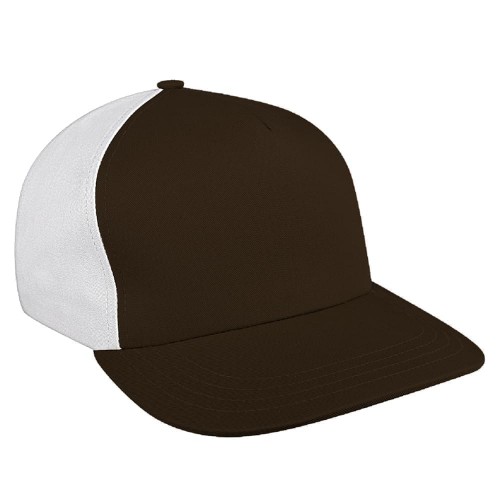 Black-White Brushed Leather Skate Hat Black-White Brushed Leather Skate Hat