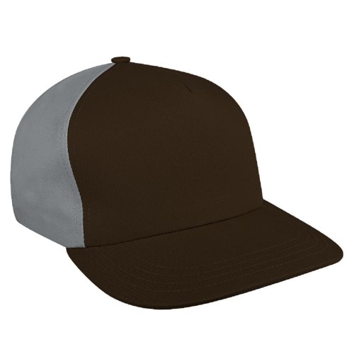 Black-Light Gray Brushed Self Strap Skate Hat Black-Light Gray Brushed Self Strap Skate Hat