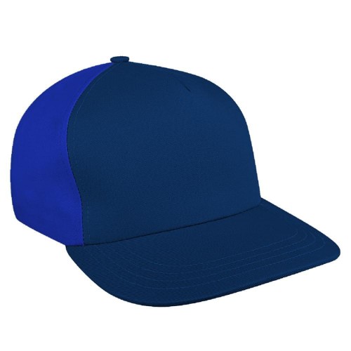Navy-Royal Blue Brushed Leather Skate Hat