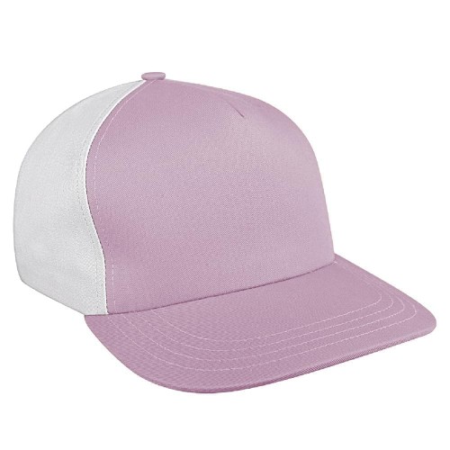 Pink-White Brushed Self Strap Skate Hat