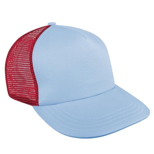 Contrast Mesh Back Brushed Front Velcro Skate Hat