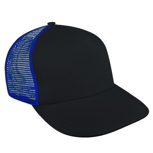 Dark Gray-Royal Blue Meshback Snapback Skate Hat