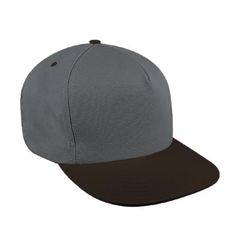 Two Tone Eyelets Denim Leather Trucker