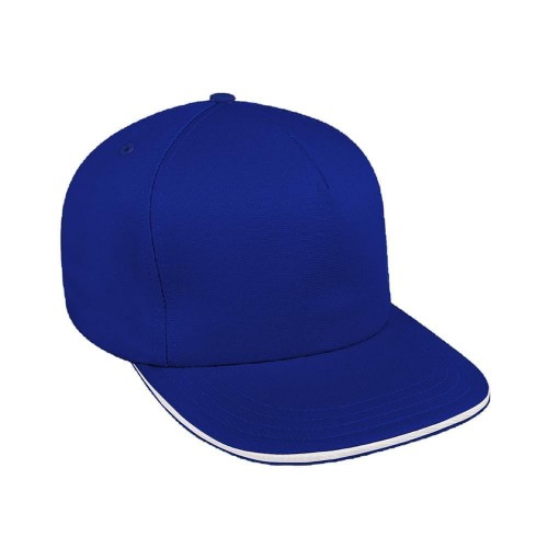 Royal Blue-White Ripstop Velcro Trucker