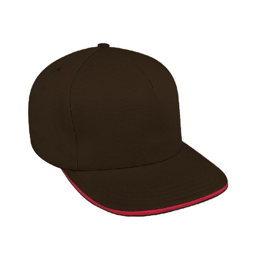 Black-Red Canvas Slide Buckle Trucker