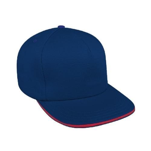 Navy-Red Canvas Slide Buckle Trucker