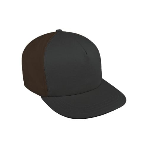 Contrast Back Ripstop Leather Trucker