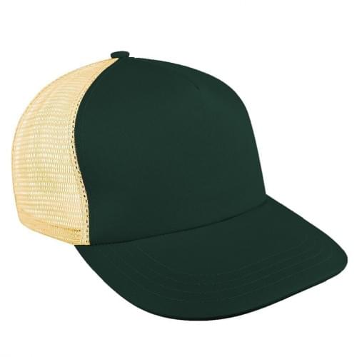 Hunter Green-Athletic Gold Meshback Velcro Trucker