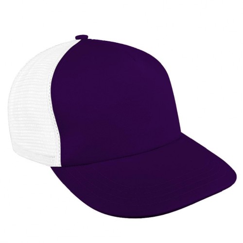 Purple-White Meshback Velcro Trucker Purple-White Meshback Velcro Trucker