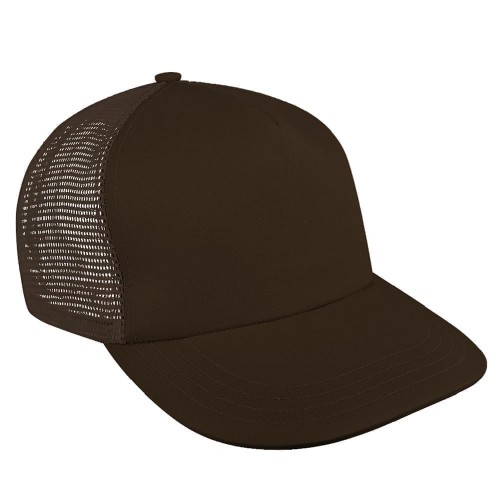 Solid Mesh Back Brushed Front Velcro Trucker