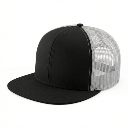 USA-made 6H Black-Light Gray Chino baseball cap, 3q view, manufactured in Newark NJ