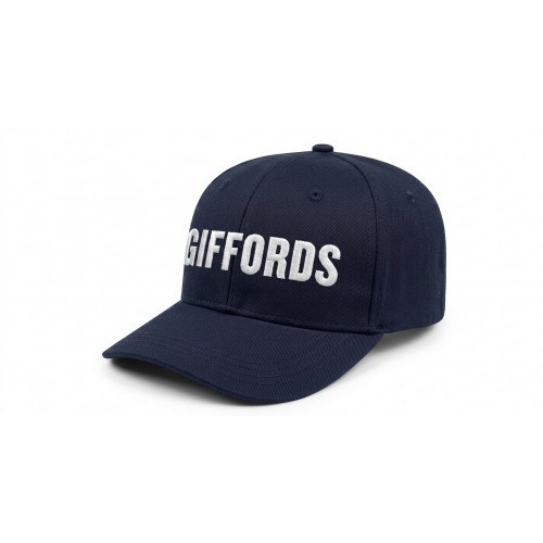 USA-made 6S Navy Polycotton Twill baseball cap, decorated view, manufactured in Newark NJ