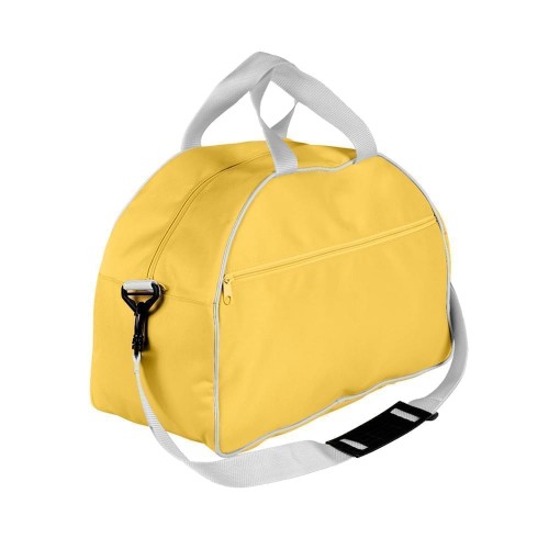 USA Made Nylon Poly Weekender Duffel Bags, Gold-White, 6PKV32JA44 USA Made Nylon Poly Weekender Duffel Bags, Gold-White, 6PKV32JA44