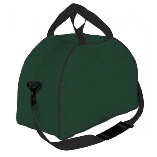 USA Made Nylon Poly Weekender Duffel Bags, Hunter Green-Black, 6PKV32JASR