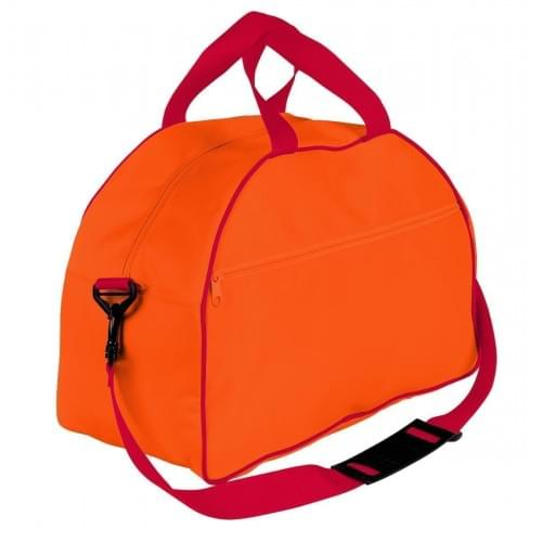 USA Made Nylon Poly Weekender Duffel Bags, Orange-Red, 6PKV32JAX2