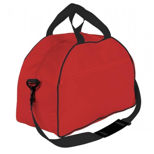 USA Made Nylon Poly Weekender Duffel Bags, Red-Black, 6PKV32JAZR USA Made Nylon Poly Weekender Duffel Bags, Red-Black, 6PKV32JAZR