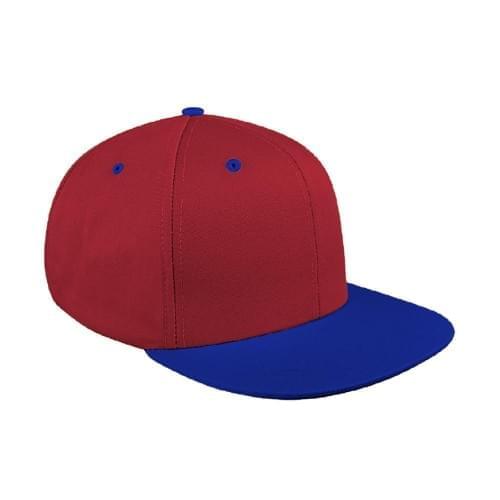Two Tone Eyelets Twill Velcro Flat Brim