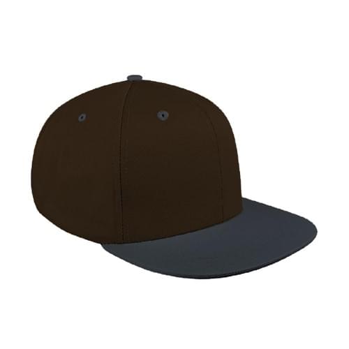 Two Tone Eyelets Denim Self Strap Flat Brim