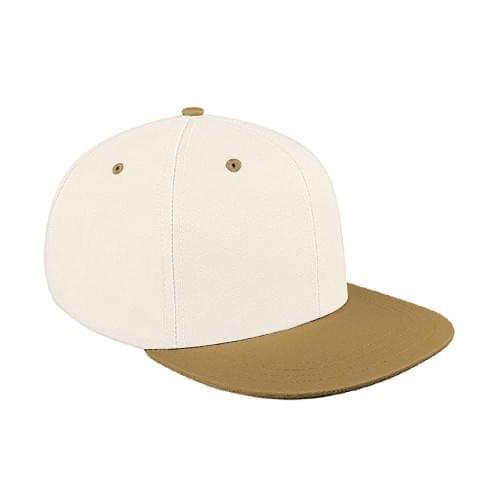 Two Tone Eyelets Canvas Velcro Flat Brim