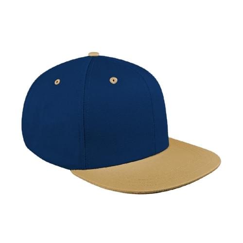 Two Tone Eyelets Twill Slide Buckle Flat Brim