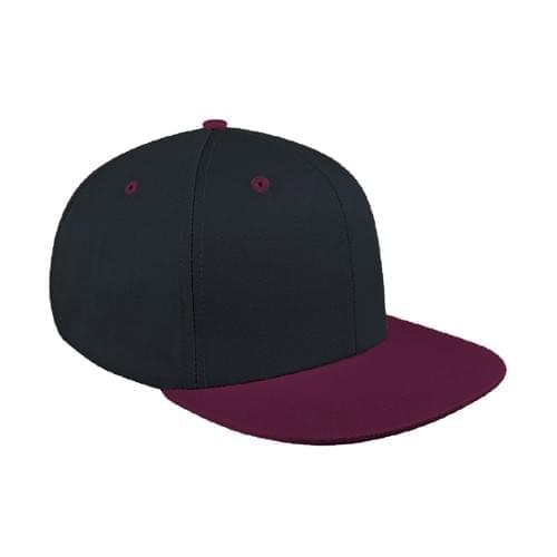 Two Tone Eyelets Denim Snapback Flat Brim