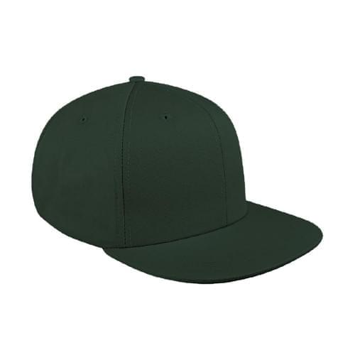Solid Eyelets Brushed Leather Flat Brim