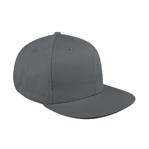 Solid Eyelets Twill Leather Flat Brim