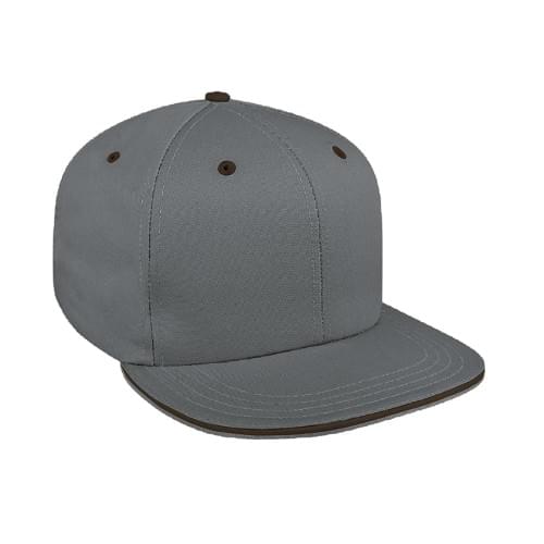 Sandwich Visor Twill Self Strap Flat Brim