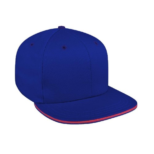Royal Blue-Red Pro Knit Velcro Flat Brim