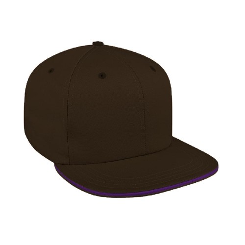 Black-Purple Pro Knit Velcro Flat Brim