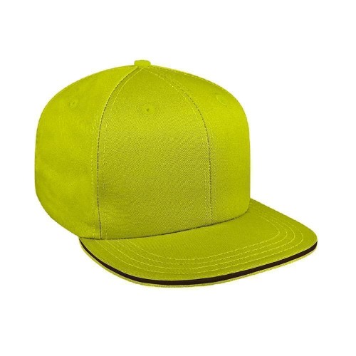 Safety Green-Black Pro Knit Leather Flat Brim Safety Green-Black Pro Knit Leather Flat Brim