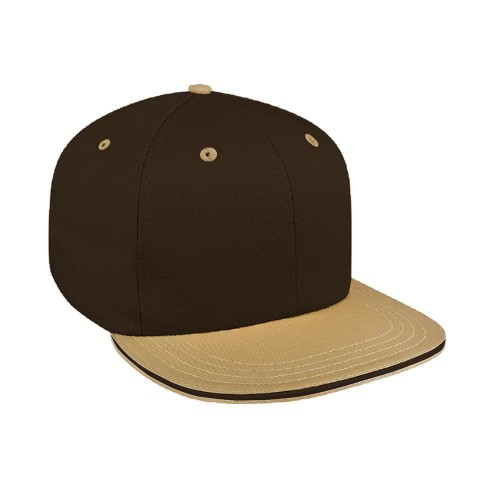 Two Tone Sandwich Brushed Snapback Flat Brim