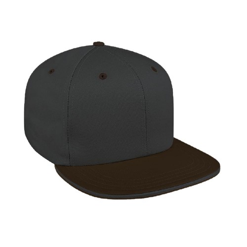 Two Tone Sandwich Twill Velcro Flat Brim