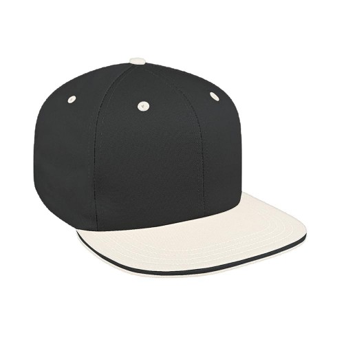 Two Tone Sandwich Brushed Self Strap Flat Brim Two Tone Sandwich Brushed Self Strap Flat Brim
