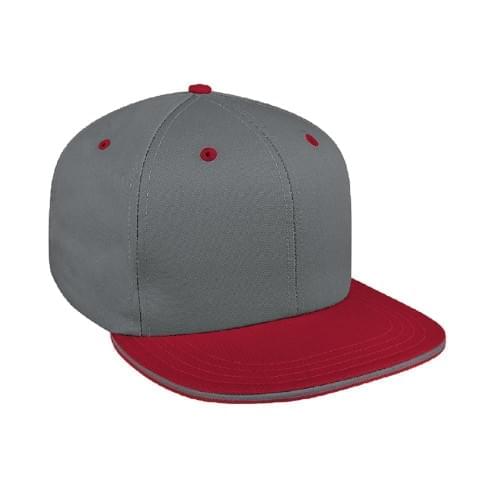 Two Tone Sandwich Wool Self Strap Flat Brim