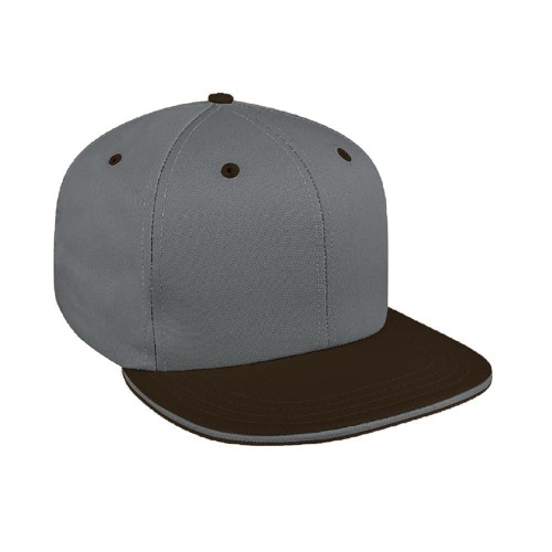 Two Tone Sandwich Ripstop Velcro Flat Brim