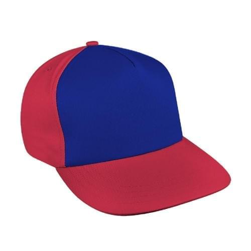 Contrast Front Denim Velcro Flat Brim