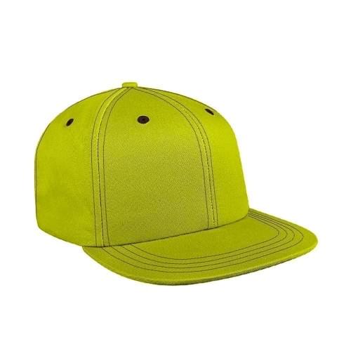 Contrast Stitching Pro Knit Leather Flat Brim