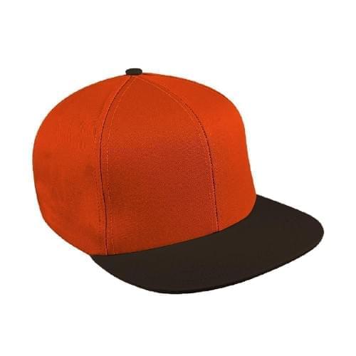 Two Tone Brushed Self Strap Flat Brim