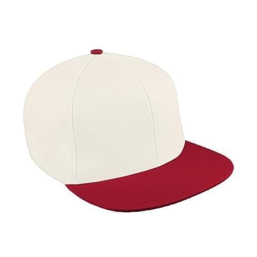 Two Tone Twill Snapback Flat Brim